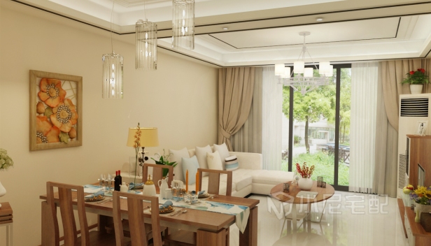 93㎡/兩室一廳一衛(wèi)/簡約