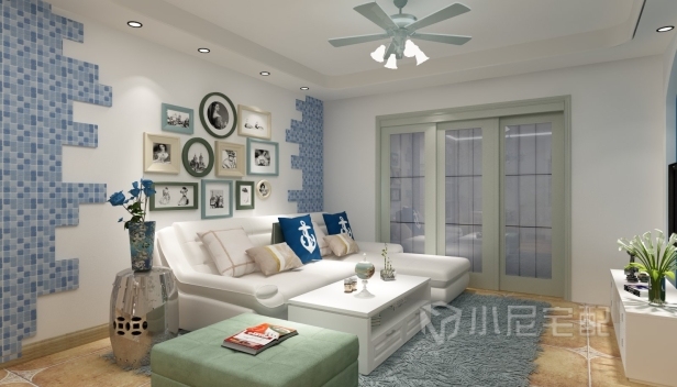 90㎡/兩室一廳一衛(wèi)/地中海 90㎡/兩室一廳一衛(wèi)/地中海