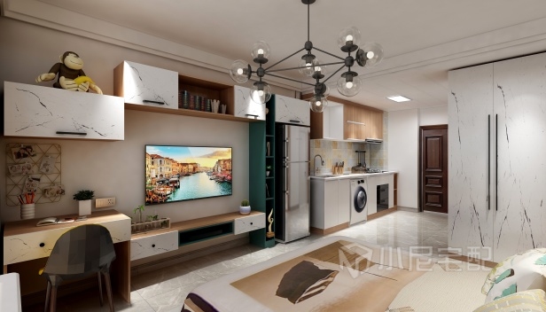 40㎡/一室一廳一衛(wèi)/現(xiàn)代