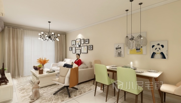 64㎡/兩室一廳一衛(wèi)/現代