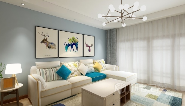 128㎡/三室兩廳兩衛(wèi)/簡約