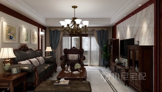 120㎡/三室一廳兩衛(wèi)/美式 120㎡/三室一廳兩衛(wèi)/美式