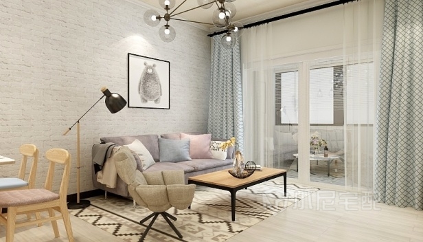 86㎡/兩室一廳一衛(wèi)/歐式