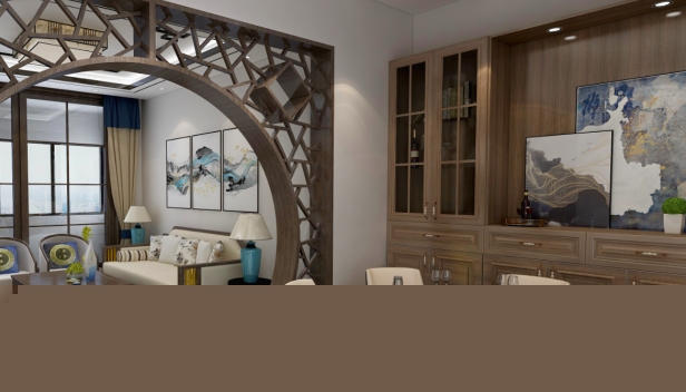 60㎡/一室兩廳一衛(wèi)/中式