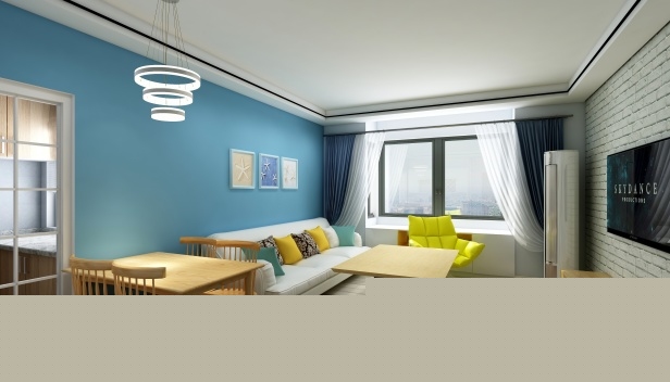 100㎡/兩室一廳一衛(wèi)/現代