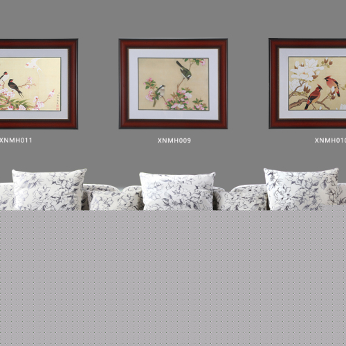 小尼宅配推拉式電表箱裝飾畫 特價有框壁畫帶有機玻璃古典花鳥畫